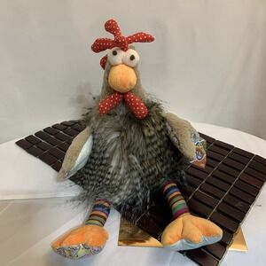 Adventure Planet Long Haired Rooster  18" Plush NWT Feathers Soft Collction‎